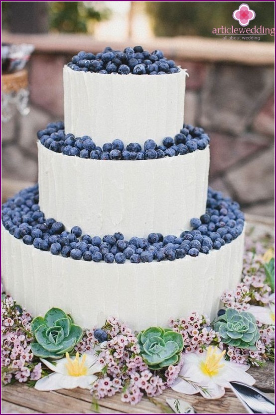 Gâteau étagé aux bleuets