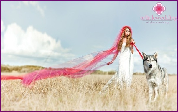 Bride with pet