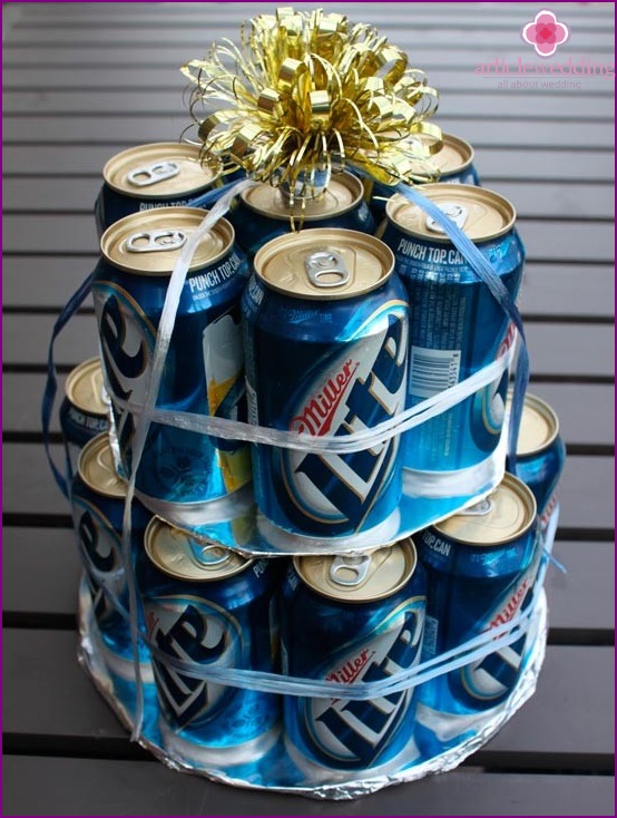 Cake of cans