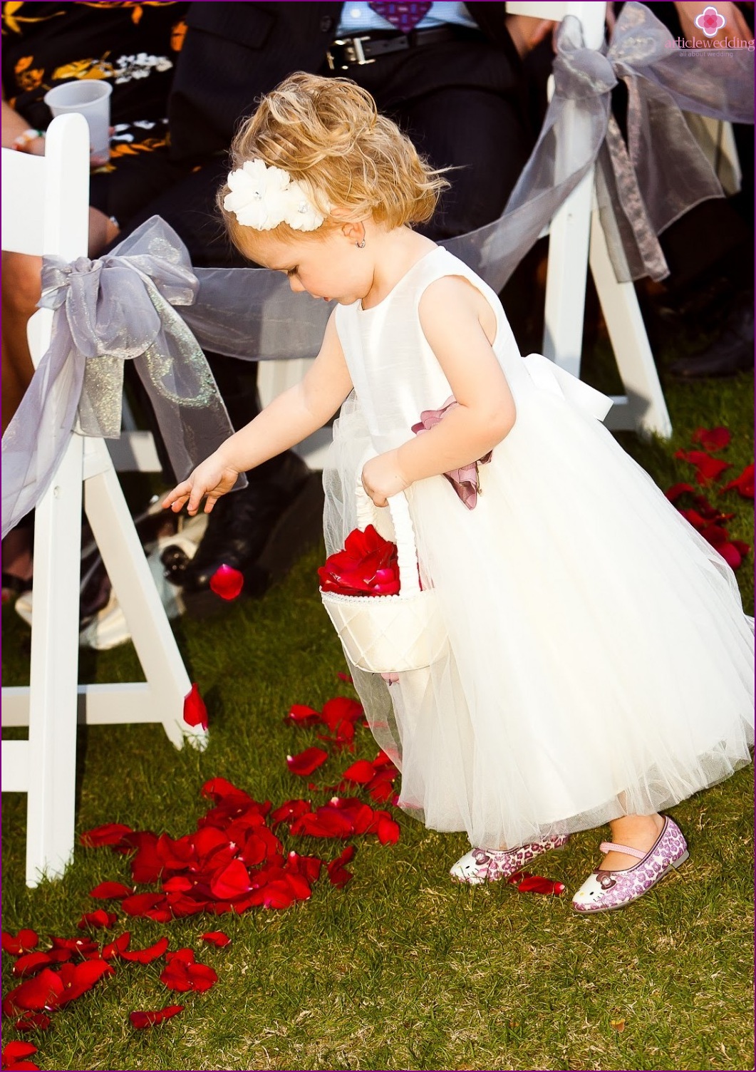 Girl with petals