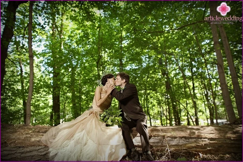 Fotoshoot in het bos