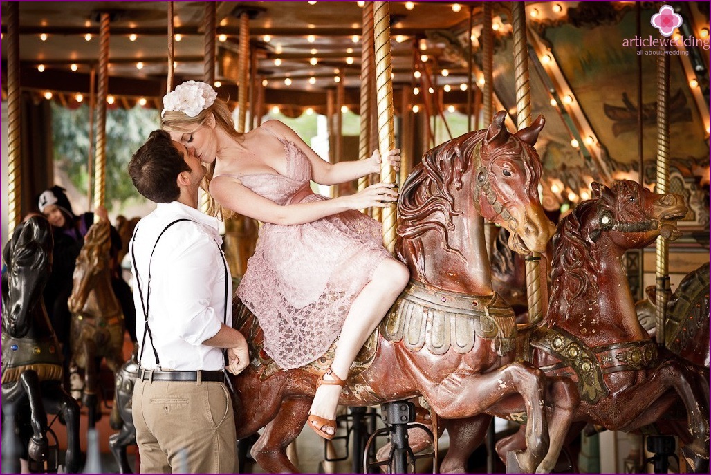 On the carousel