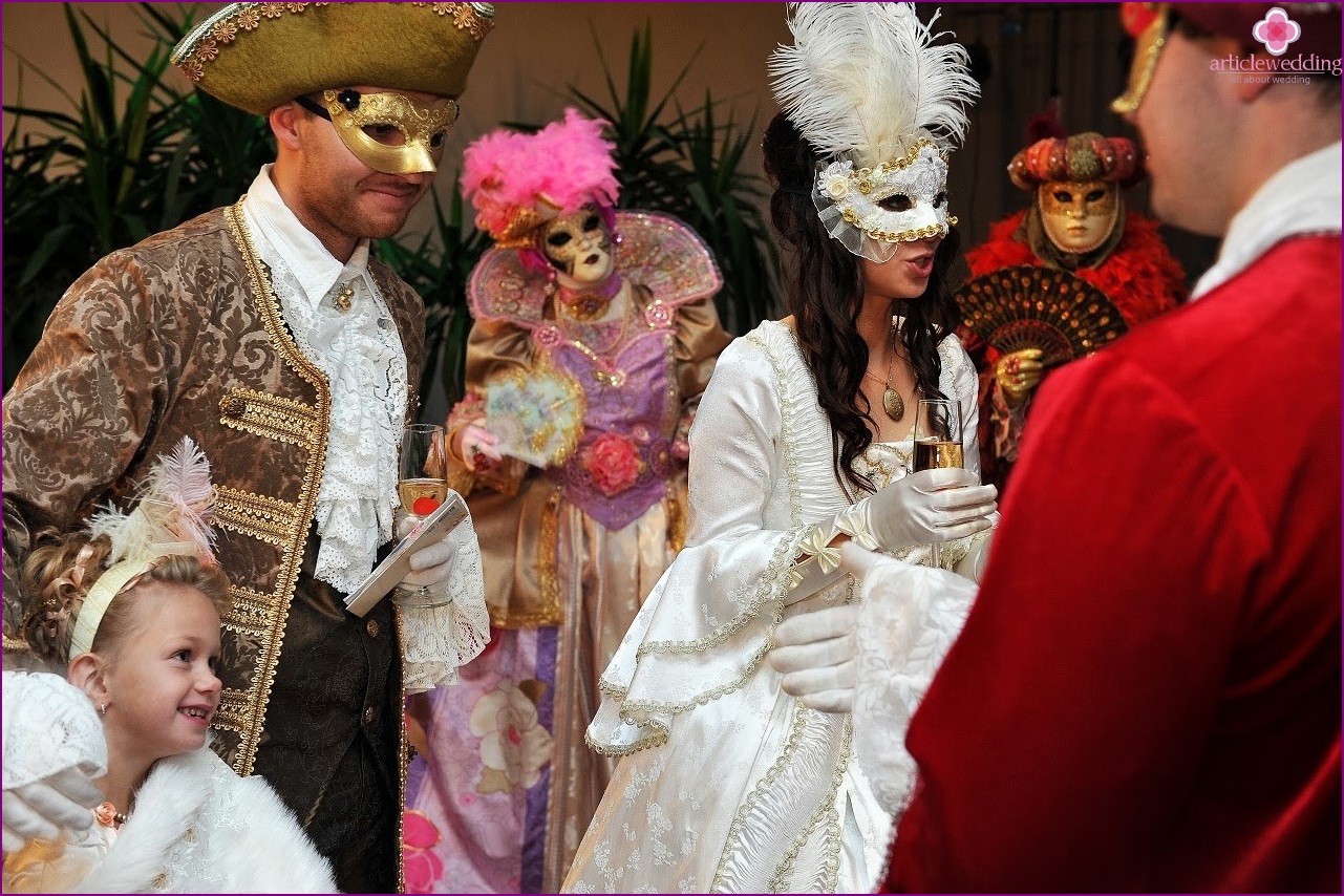 Masquerade style wedding