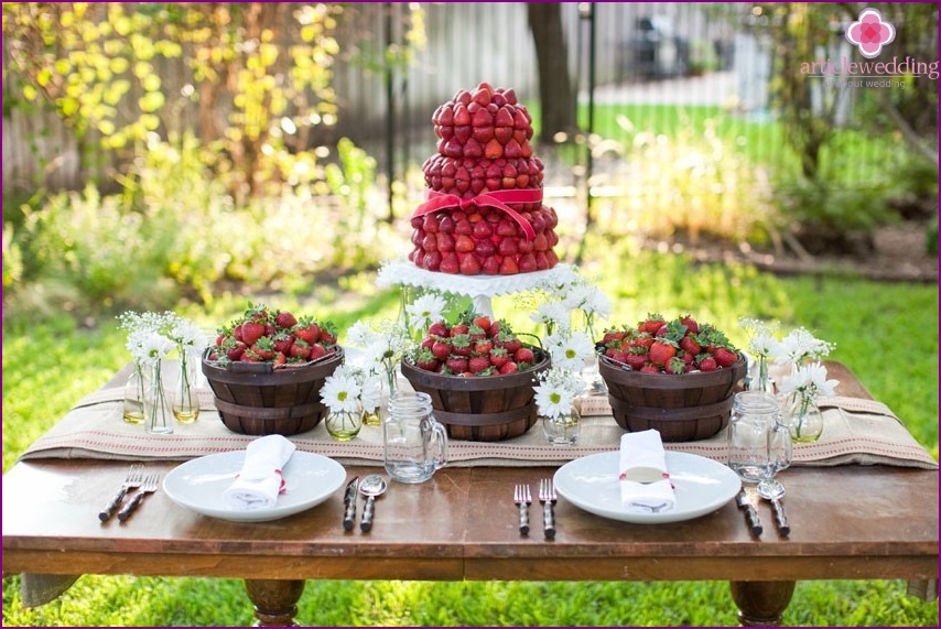 Kuchen mit Erdbeeren