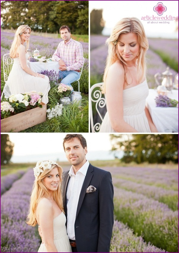 Newlyweds in the style of provence
