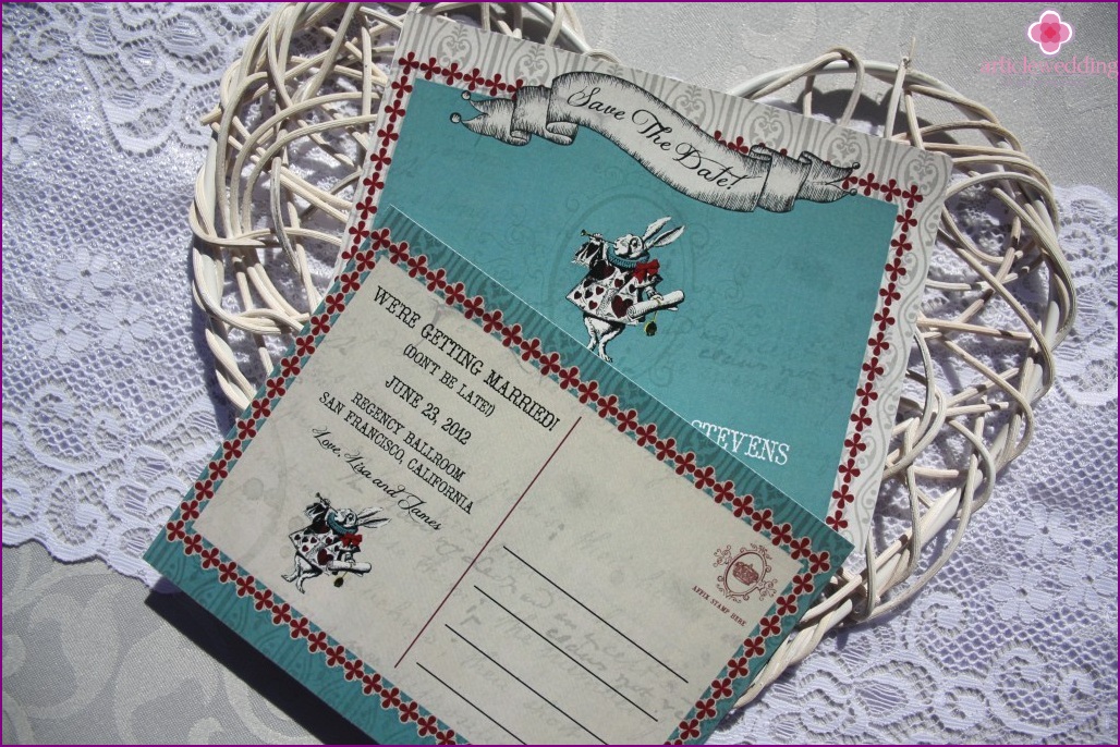 Wonderland style invitation