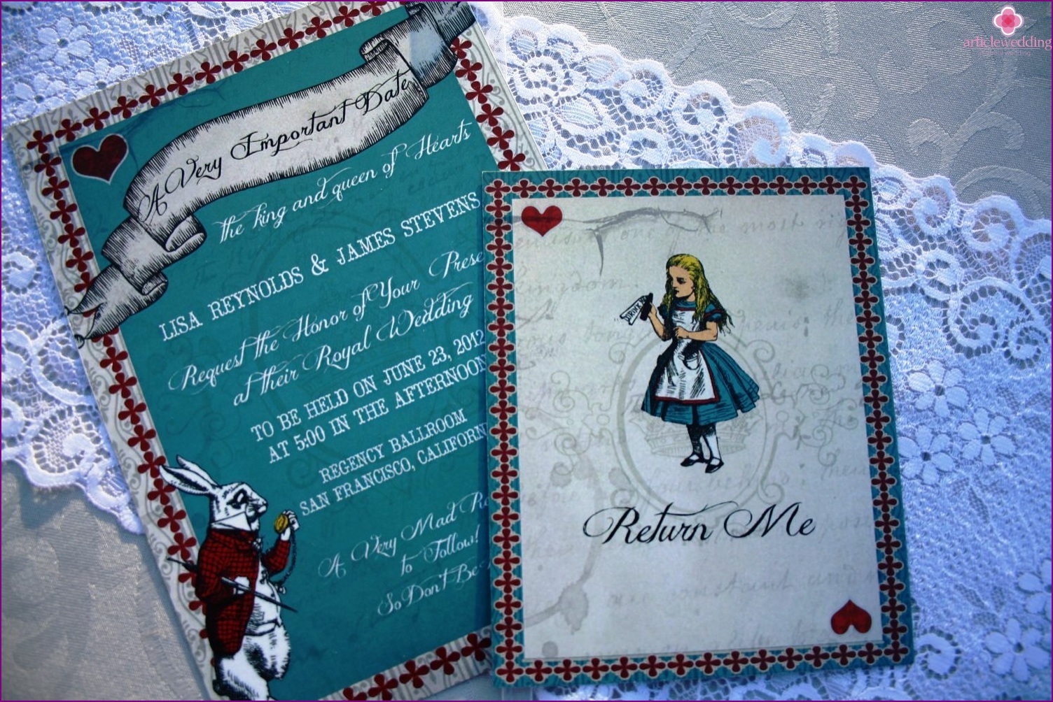 Wonderland style invitation