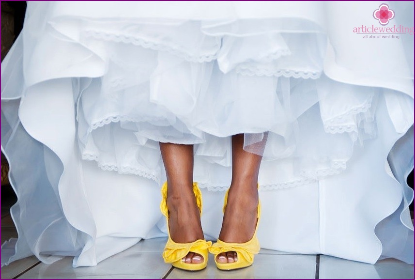 Scarpe da sposa stile limone