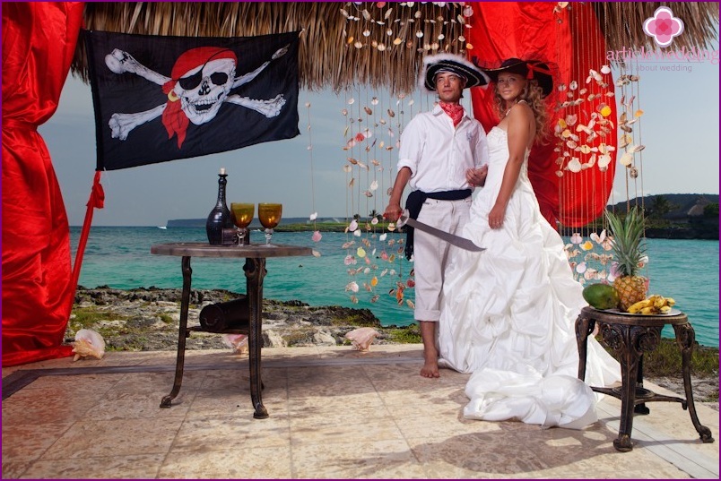 Mariage de style pirate