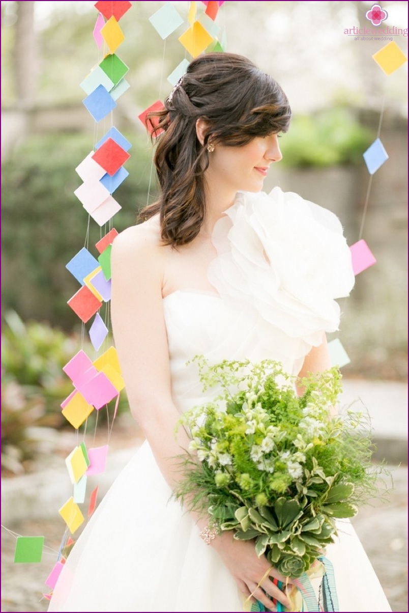 Geometric motifs at a wedding photo shoot