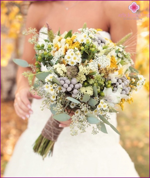 Bouquet da sposa rustico