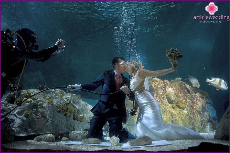 Mariage sous l'eau