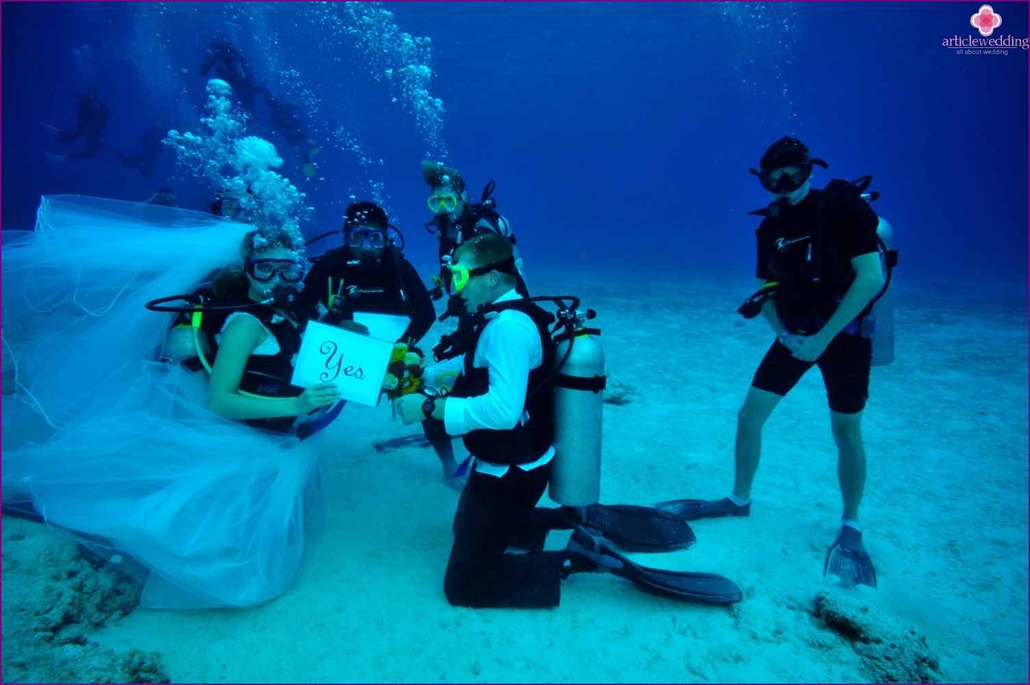 Wedding under water