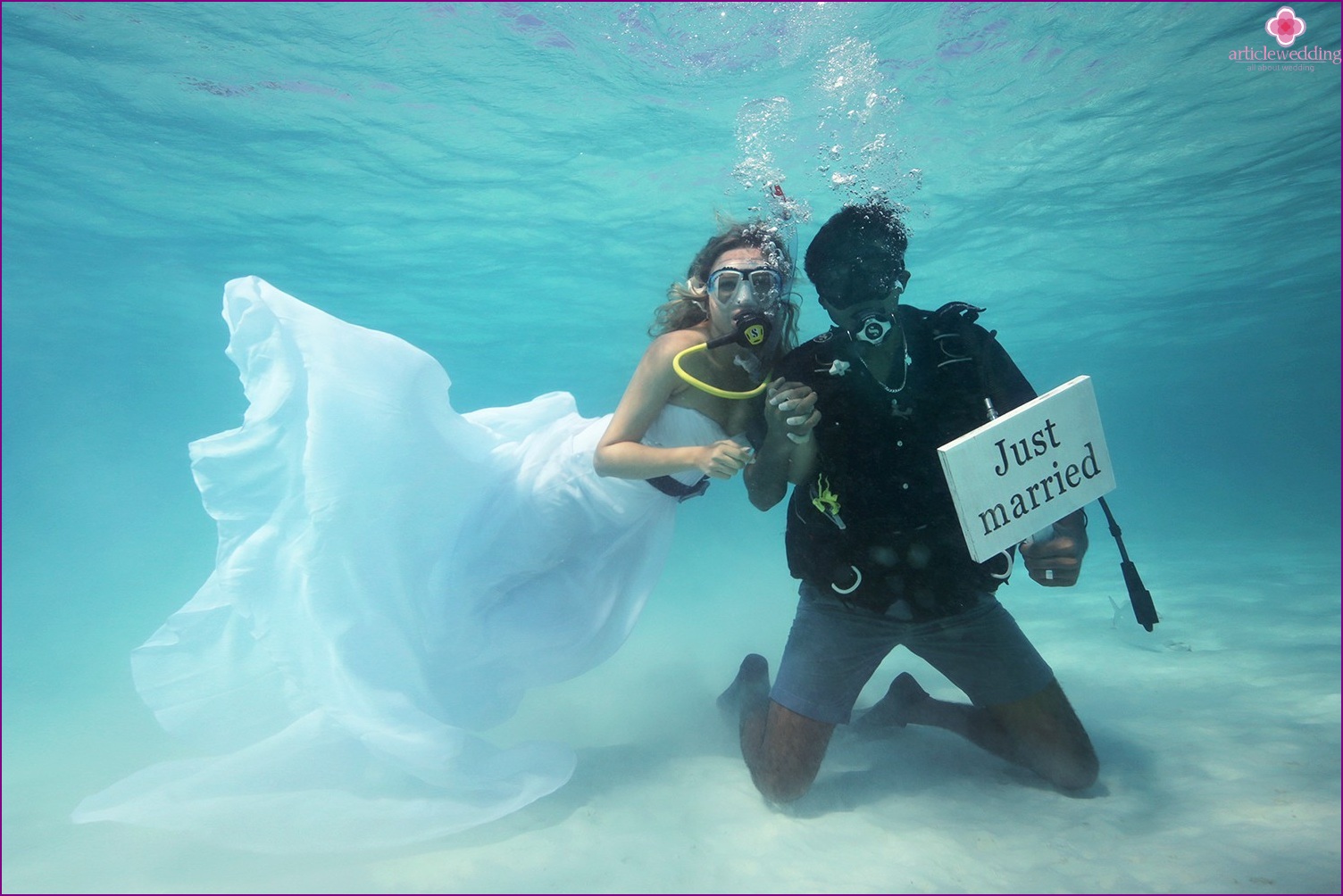 Esküvő víz alatt
