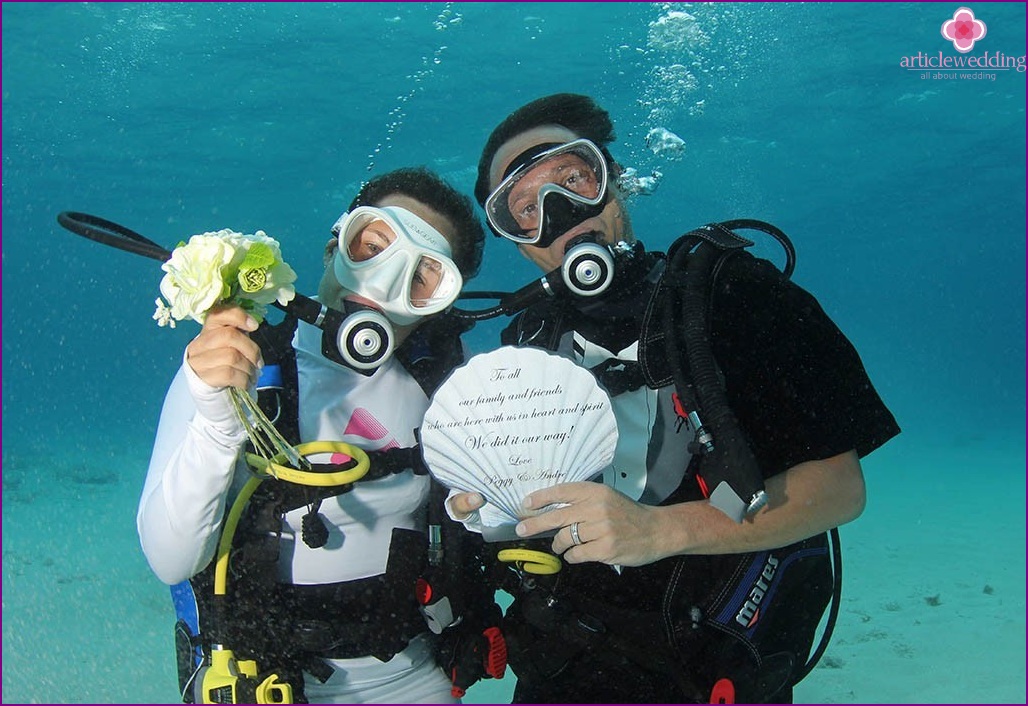 Hochzeit unter Wasser