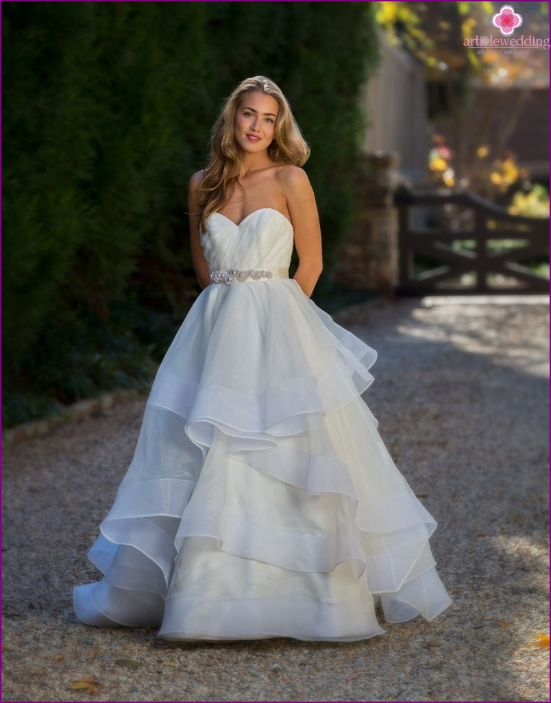 Robe de mariée bleue