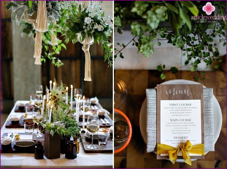 Eco-friendly wedding decor
