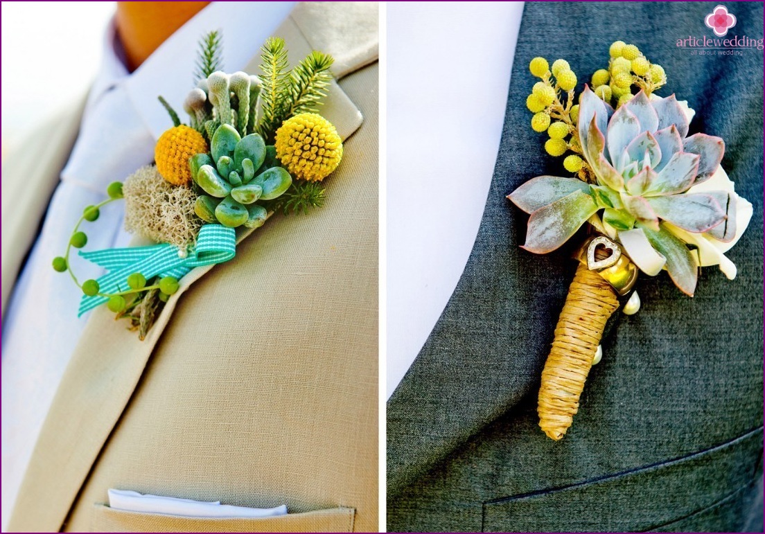 신랑을위한 Boutonnieres