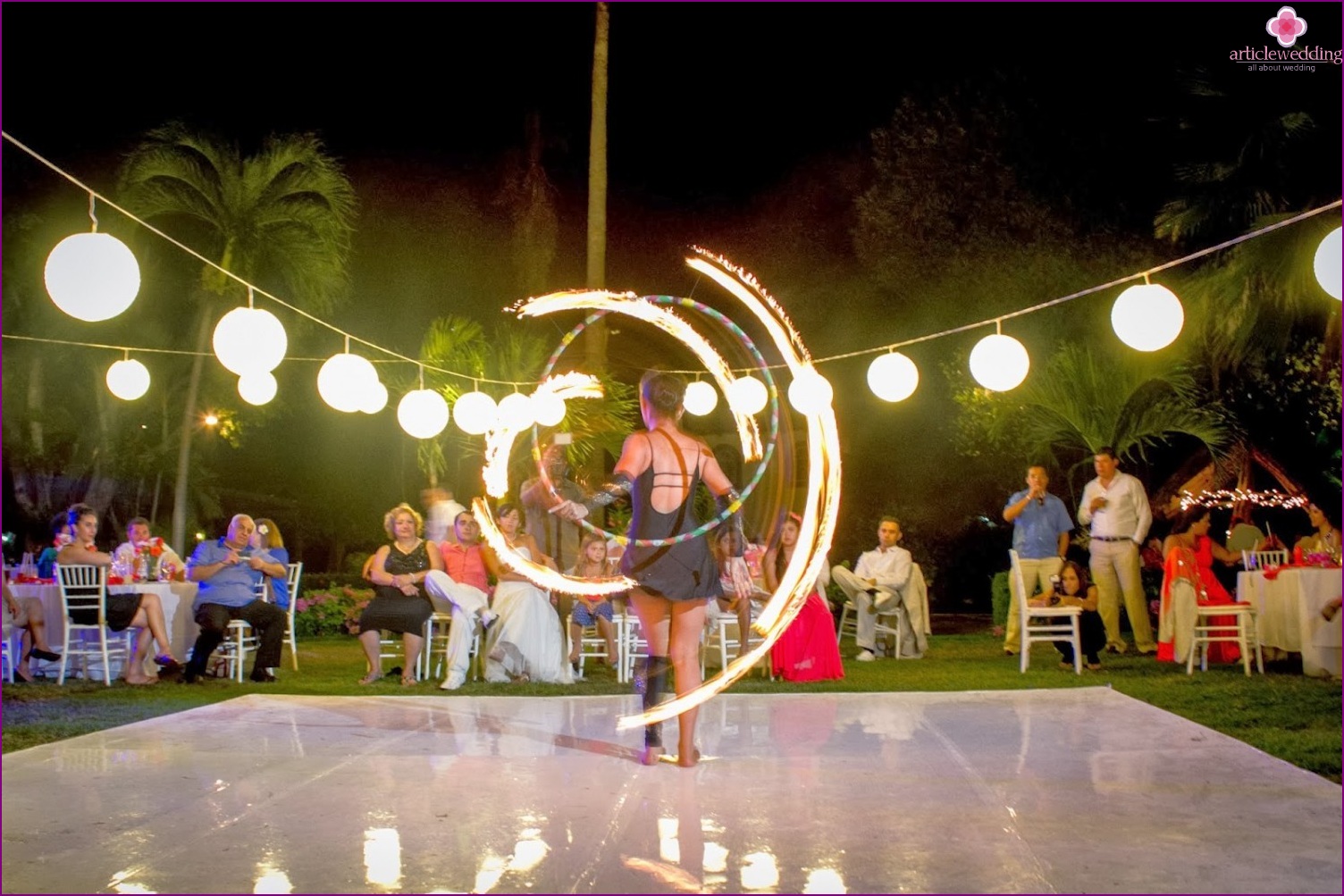 Feuershow für die Hochzeit