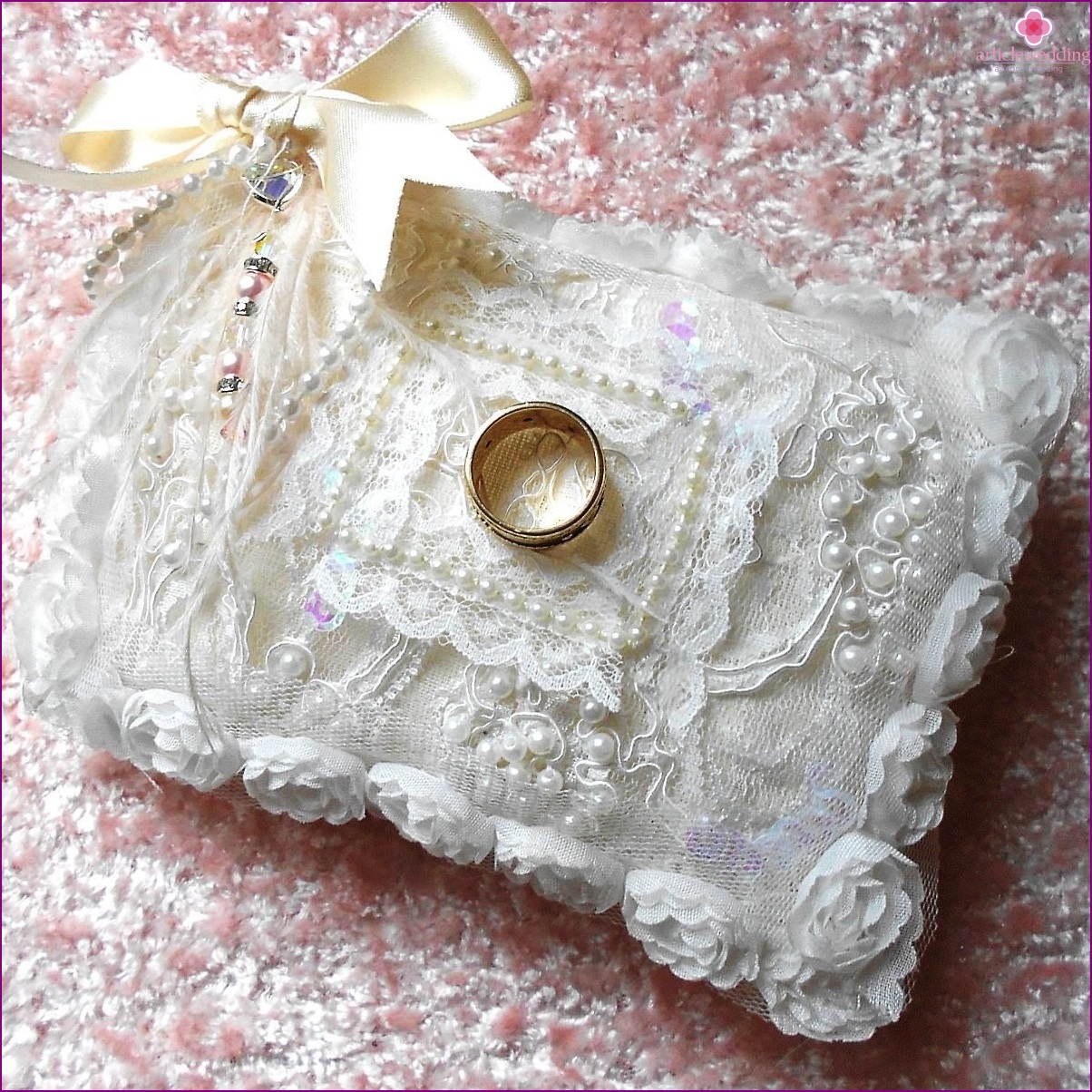 Oreiller d'anneau Shabby Chic