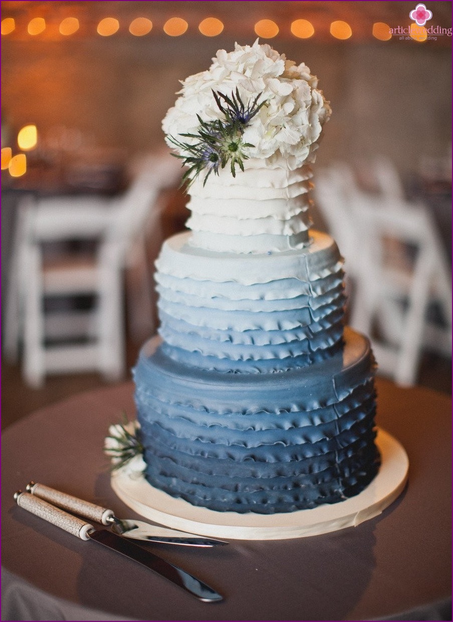 Dusty Blue Cake