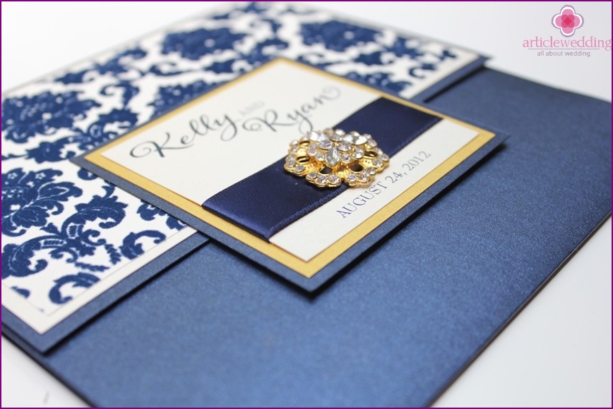 Blue Gold Invitation