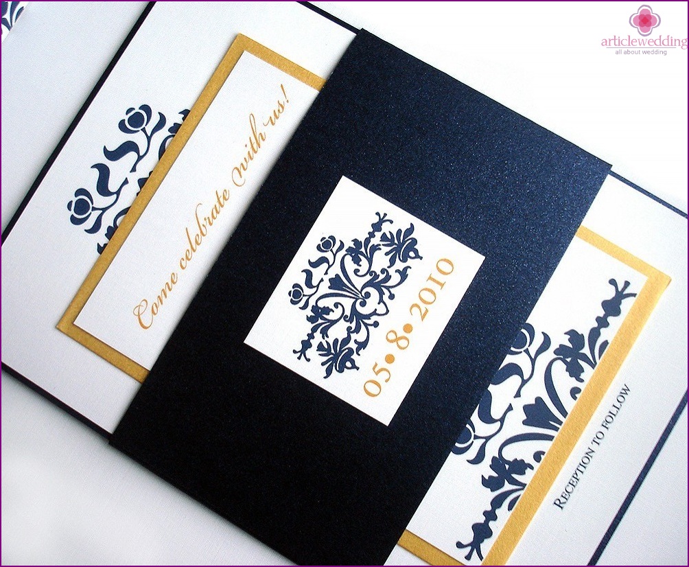 Blue Gold Invitation