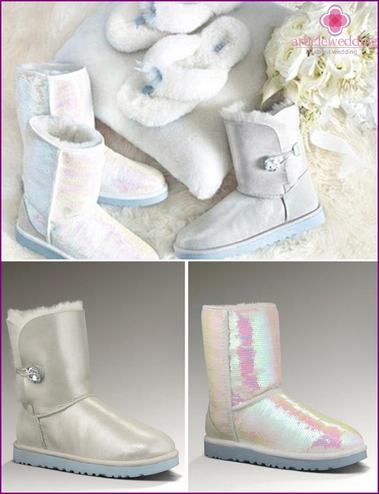 Ugg boots in the status of winter wedding shoes