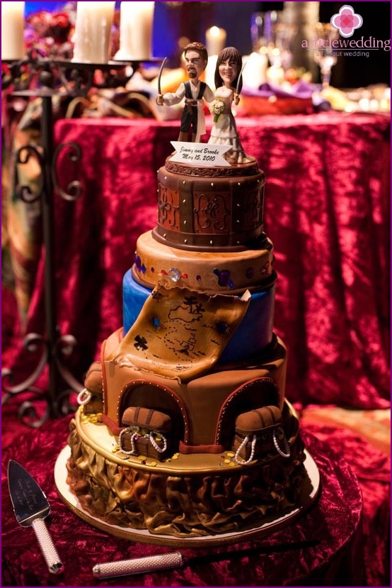 Gâteau de mariage pour les vrais pirates