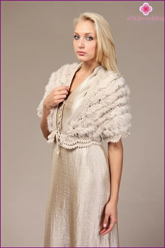 Wedding fur bolero