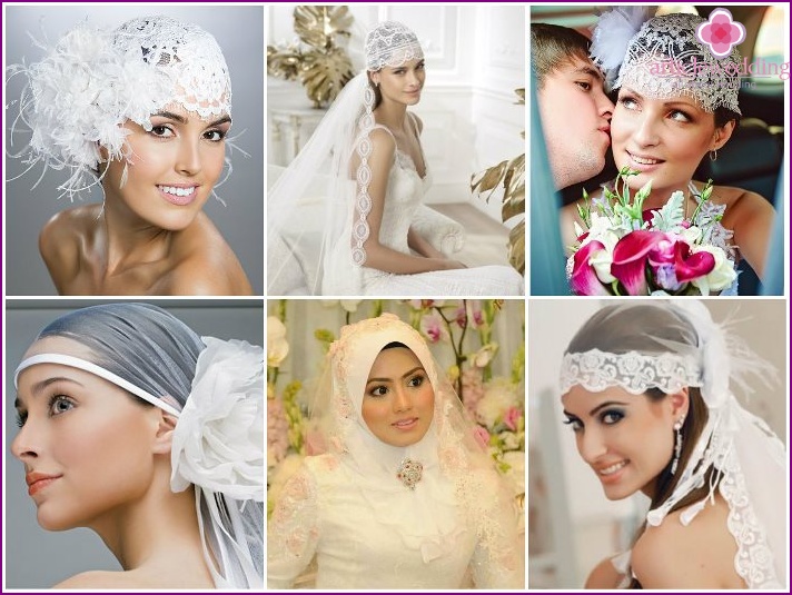 وشاح زفاف أو باندانا بدل الحجاب