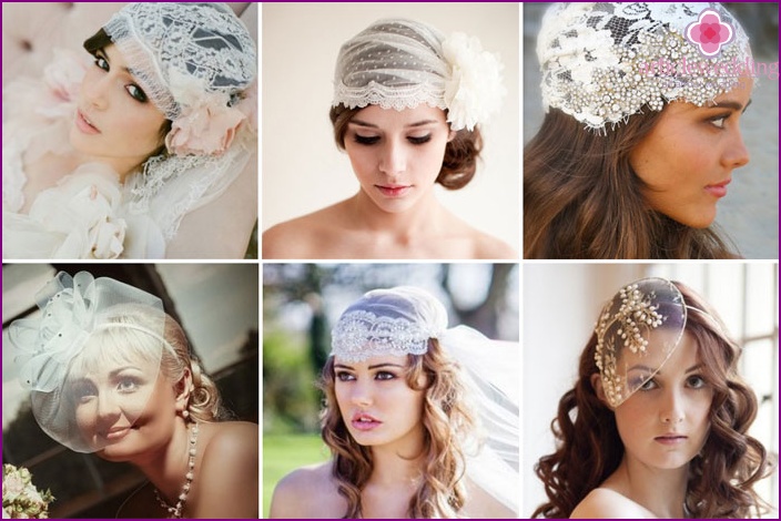 Wedding hats for the bride