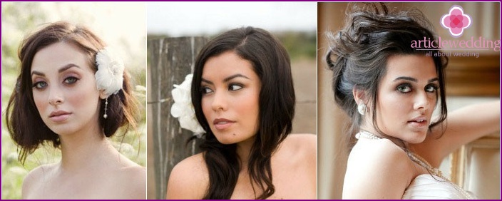 Wedding make-up: photo basics for brunettes