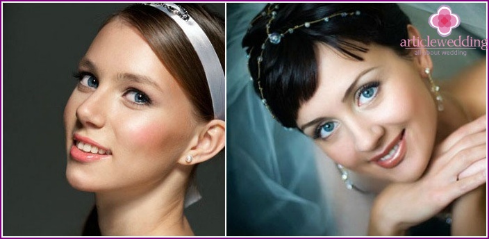 Wedding make-up for blue eyes