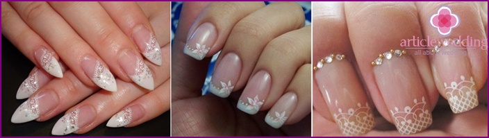 Manicure de casamento - o volume da arte do prego