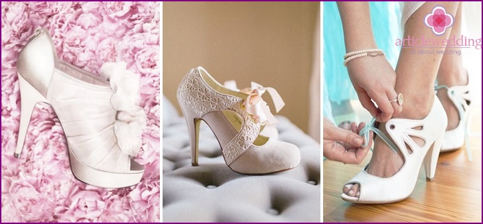 أحذية الكاحل الزفاف الأبيض - ما هي جيدة وكيفية اختيارهم ، الصورة