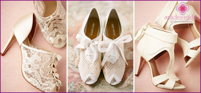أحذية الكاحل الزفاف الأبيض - ما هي جيدة وكيفية اختيارهم ، الصورة
