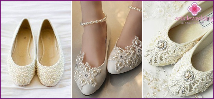 Slippers for a wedding on a low run