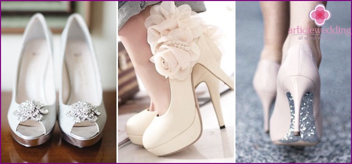 Platform cipő az esküvőre