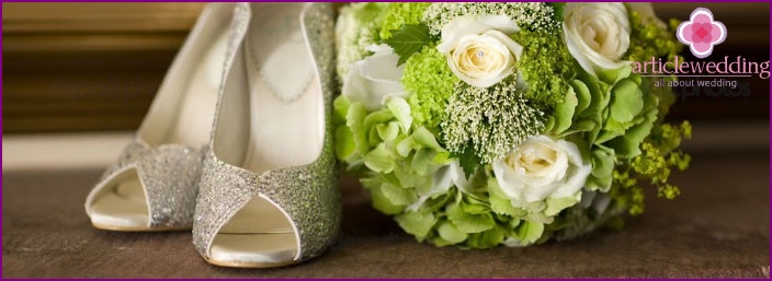 Stylish shoes for the bride