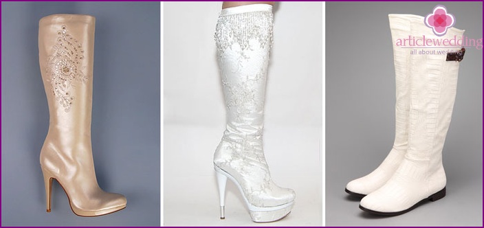 Bottes de mariage ivoire