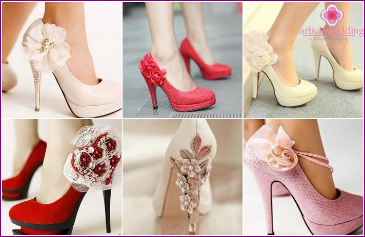 Floral decor schoenen