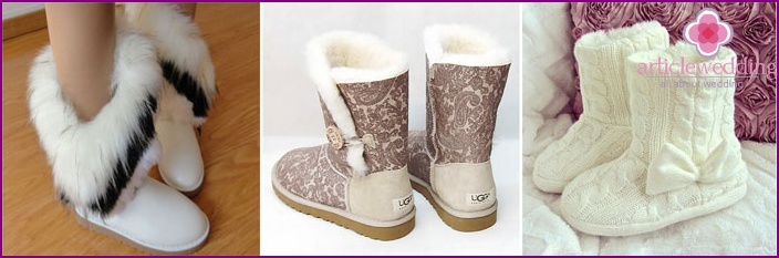 Bröllop uggs för bruden och brudgummen