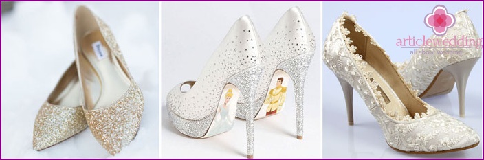 Enclosed bridal wedding shoes