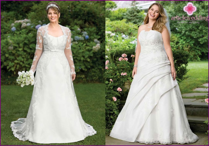 Faltenrock Brautkleid