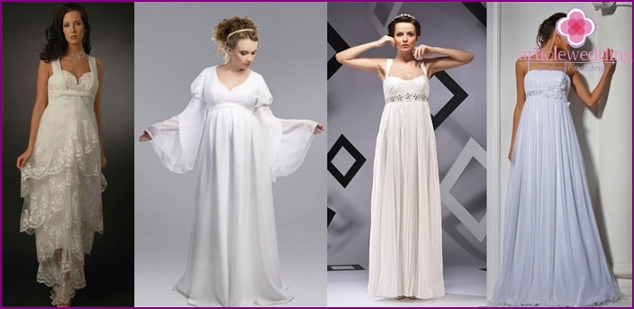 Szülési esküvői ruha: görög
