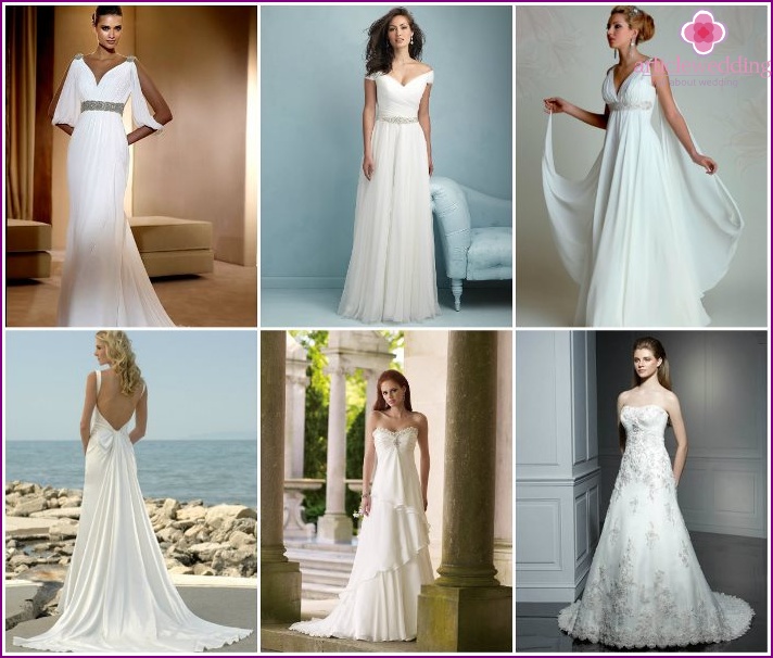 Hochzeitskleidung im griechischen Stil