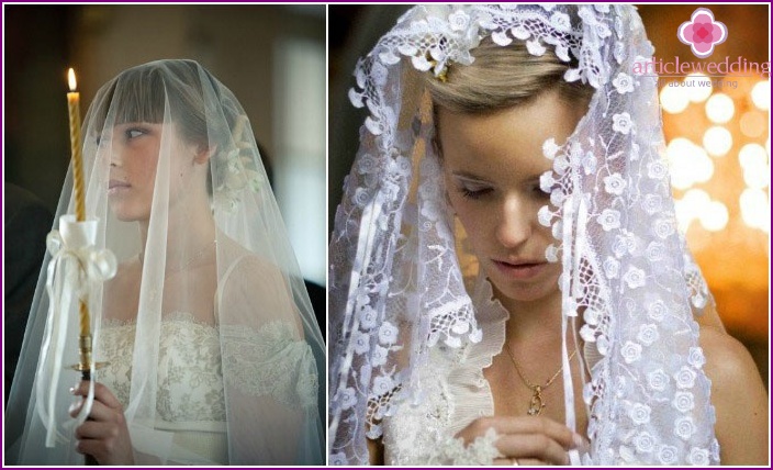 Kopfbedeckungen in Brautkleidern