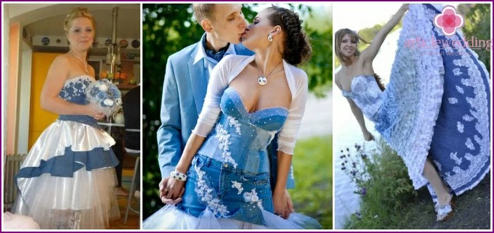 Denim Lace Wedding Dress