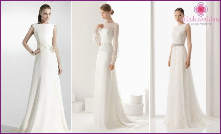 Wedding dresses without frills